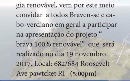 Importante reuniao no dia 19 em Pawtucket - Apresentacao do projecto “Brava 100%”