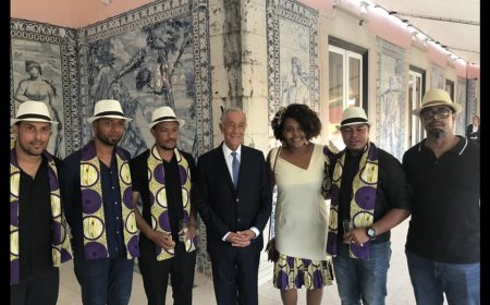 Brava sete Luas Band recebido pelo Presidente da República Portuguesa