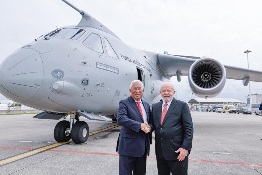 António Costa e Lula da Silva voaram no primeiro Embraer KC-390 da Força Aérea Portuguesa