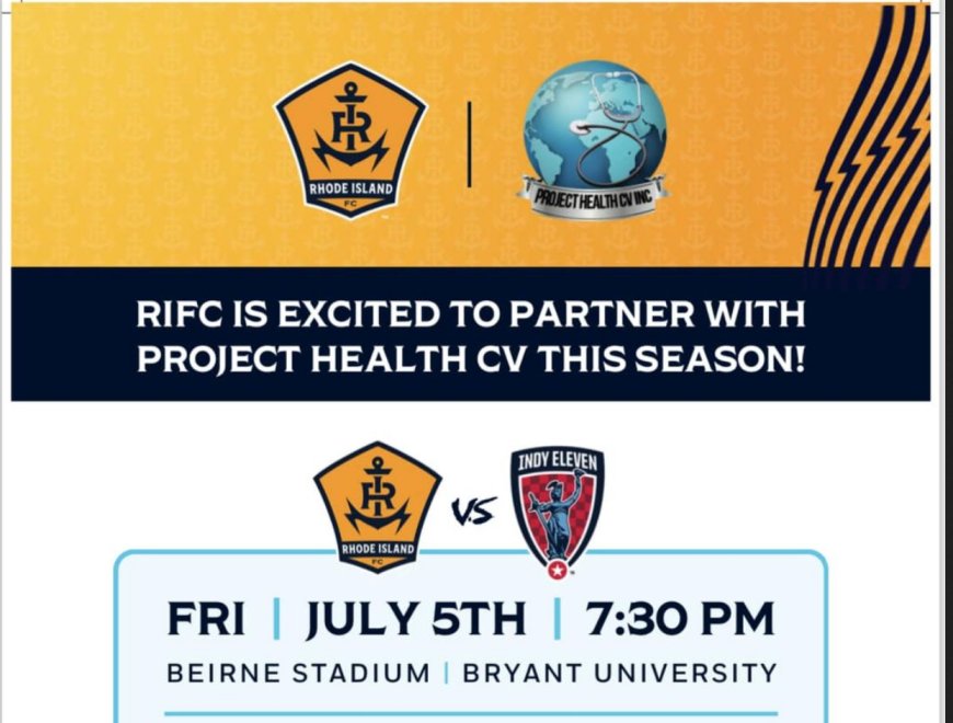 Rhode Island FC faz parceria com a PROJECT HEALTH CV com objectivo the apoiar o projecto